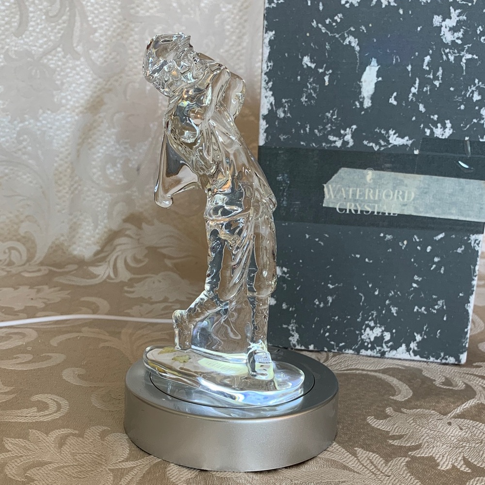 Waterford Crystal Male Golfer Sculpture - Clear